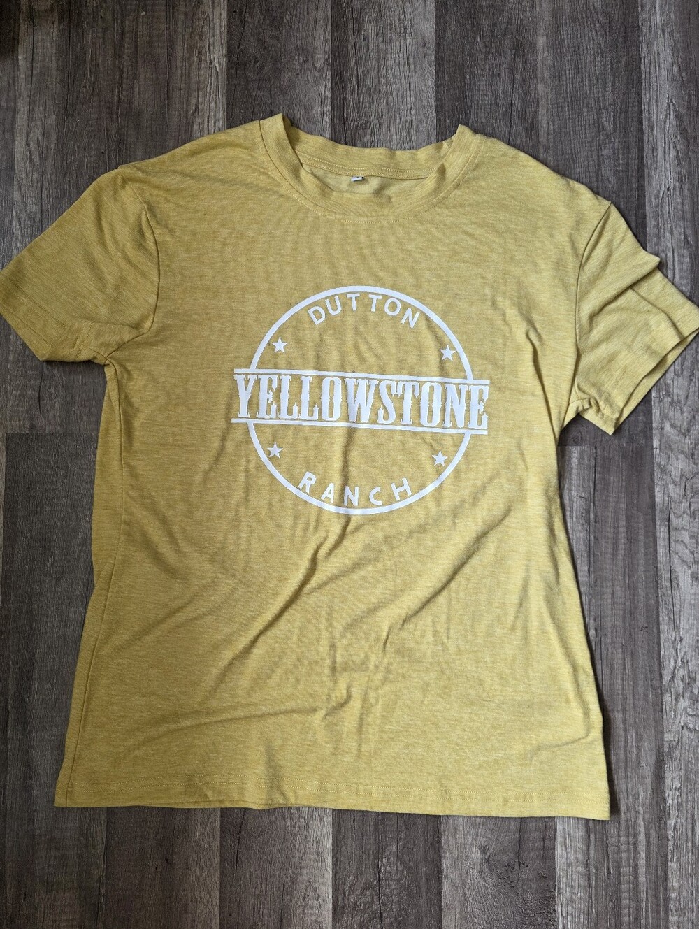 Yellowstone Dutton Ranch Series Graphic Tee Yellow Western Cowboy Hot Topic Y2K